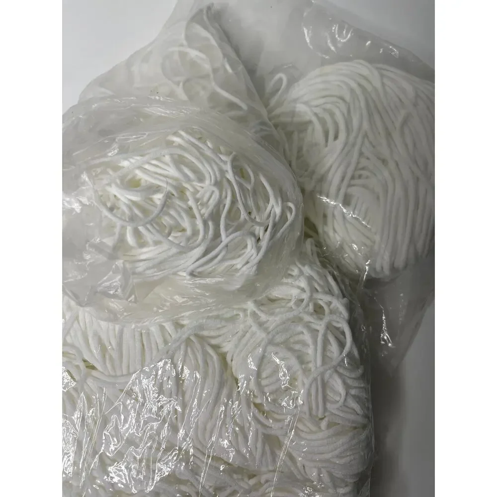 LOT White Elastic Cord String — Mixed Sizes! Sewing Clothing Crafts Masks 1.7lbs